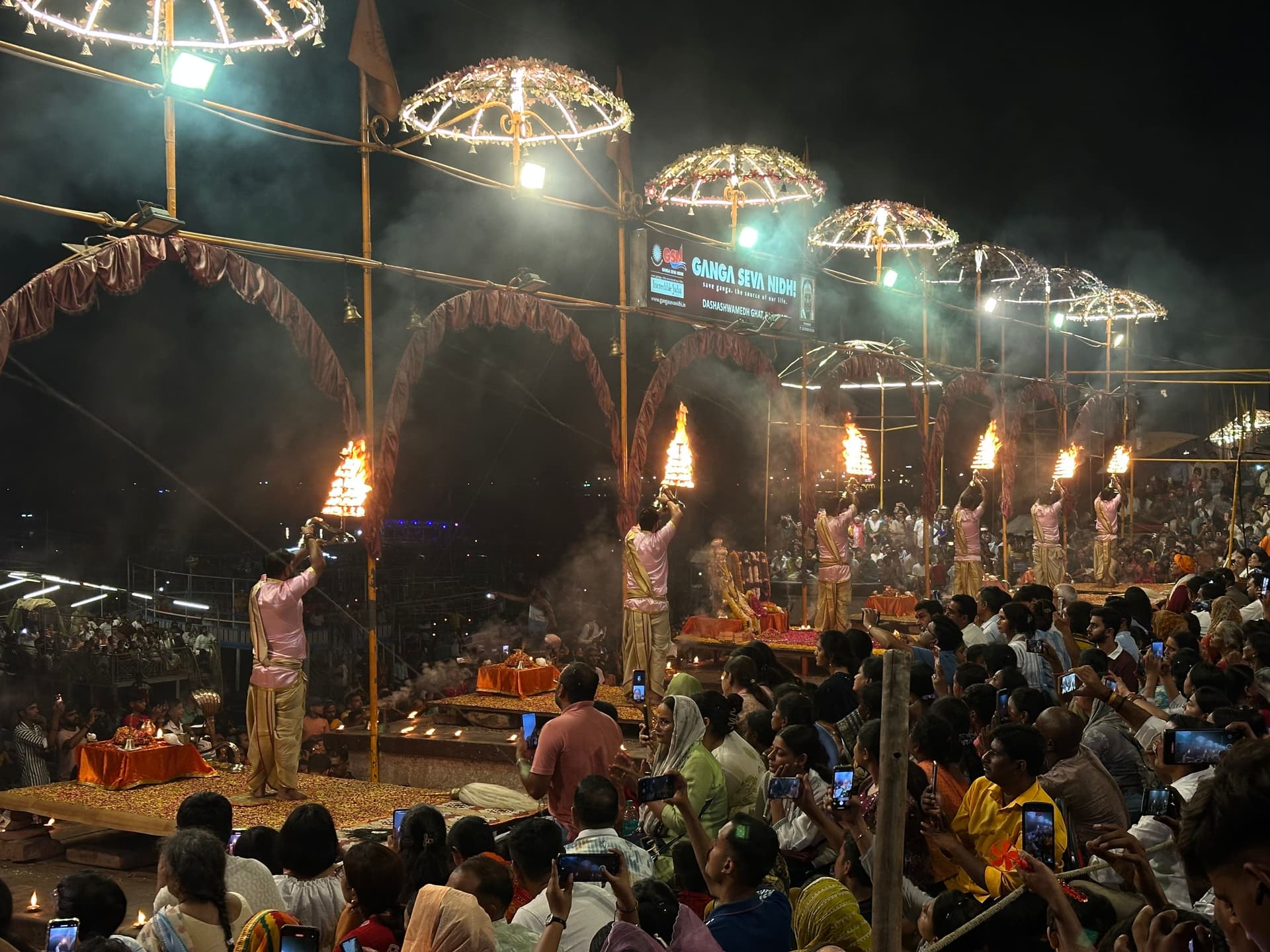 An evening Ganga Aarti at Dashashwamedh Ghat - Varanasi