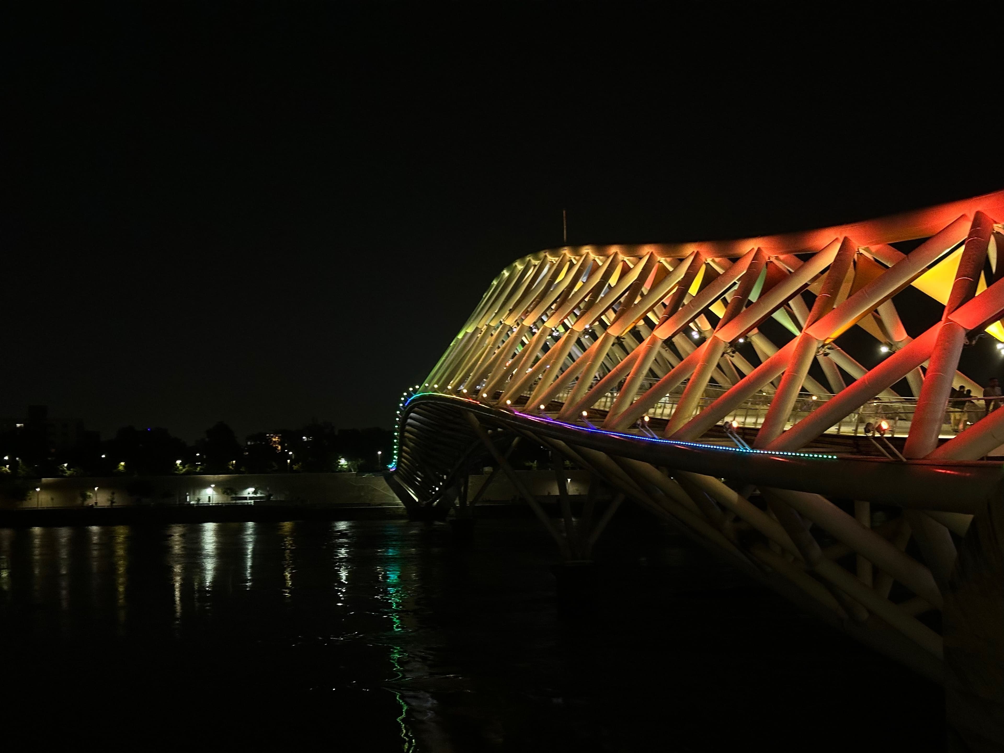Atal Pedestrian Bridge – Colours Over the Sabarmati